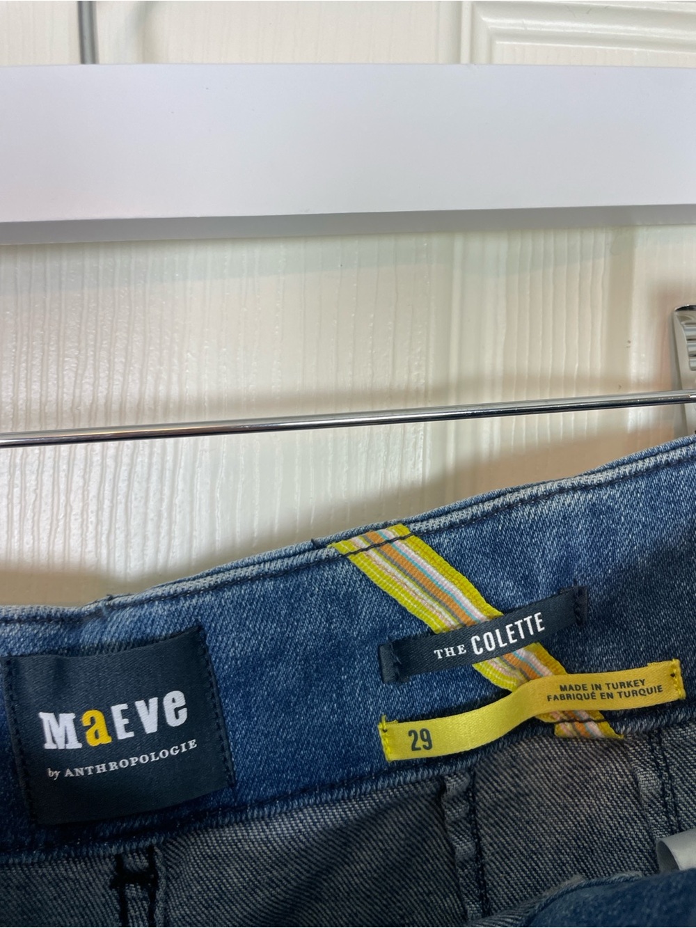 Anthropologie Maeve The Colette Wide Leg Cropped Jeans Medium Wash Sz 29 - Picture 9 of 12